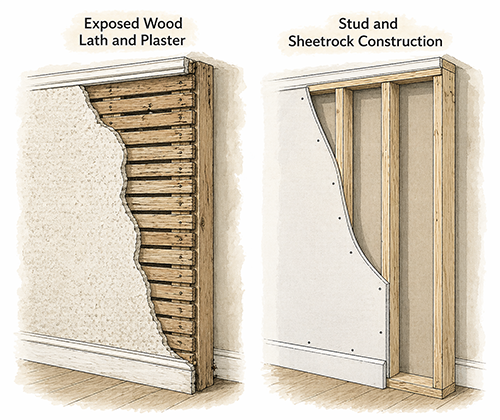 plaster and sheetrock construction examples
