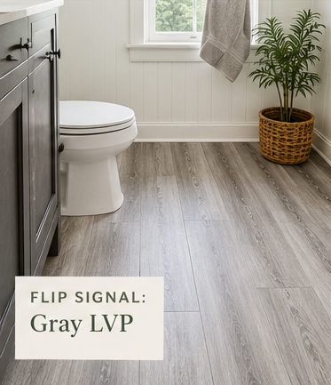 Gray LVP flooring example