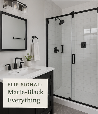 overuse of matte-black fixtures