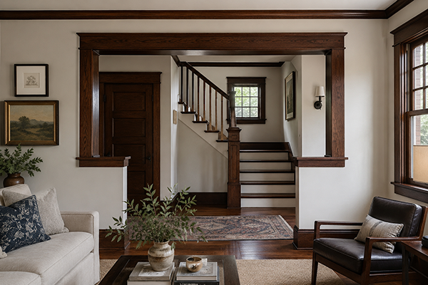 stained trim with a classic look